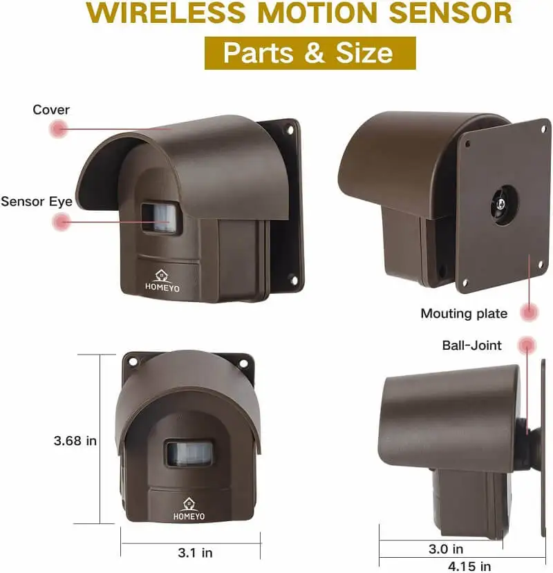 Factory Price 1/4 Mile Long Range Solar Driveway Alarm Wireless Home Security Alarm System