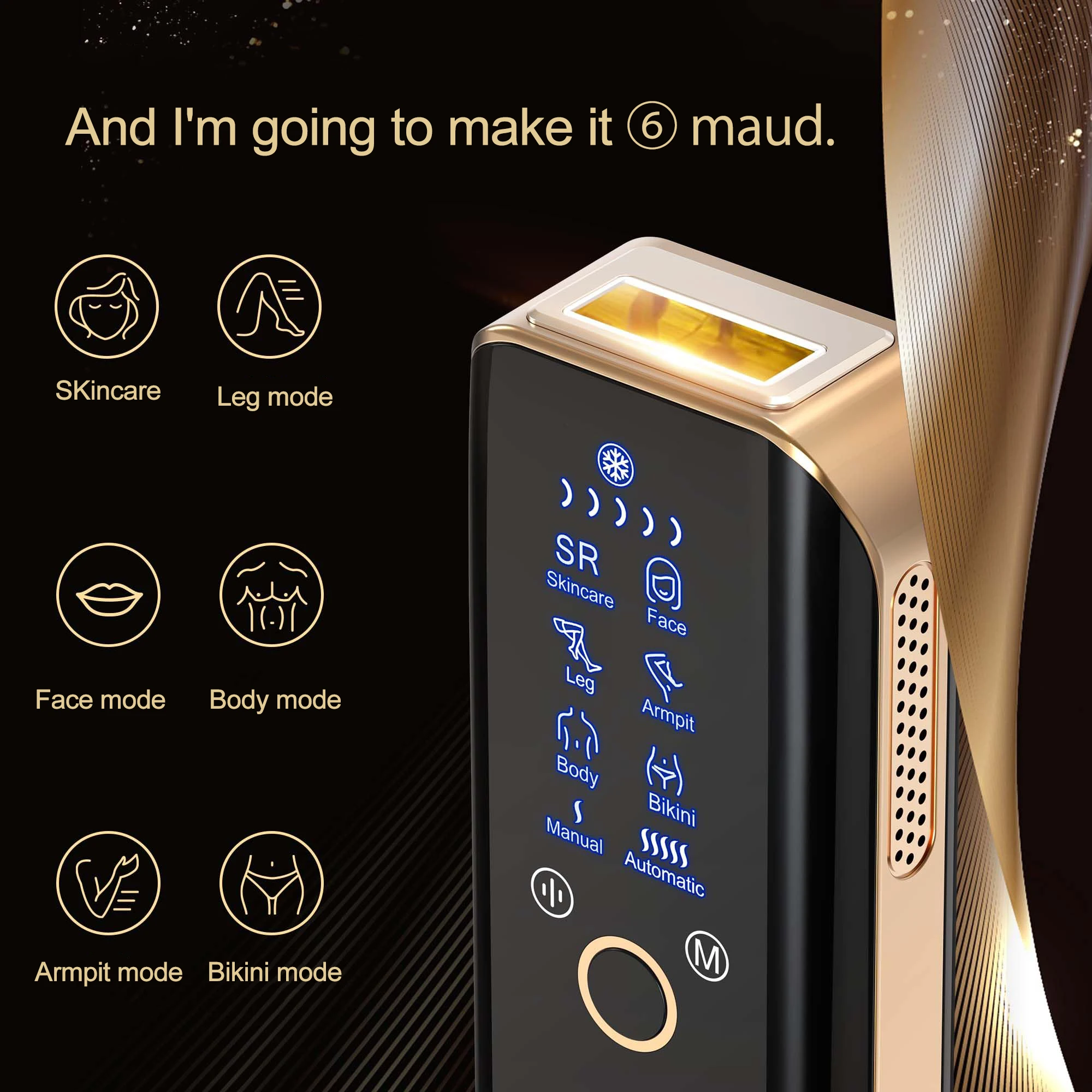 2023 New Arrival Drop Shipping Home Use Electrolysis Laser Ipl Hair Removal Ice Cooling Ipl Hair Removal 900000 Flashes