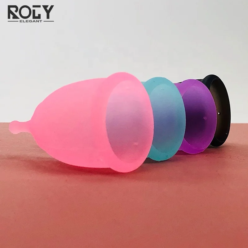  Private custom brand silicone menstrual cup multi color reusable lady for