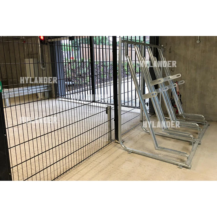 Steel large storage cage visible security street bike locker for sale