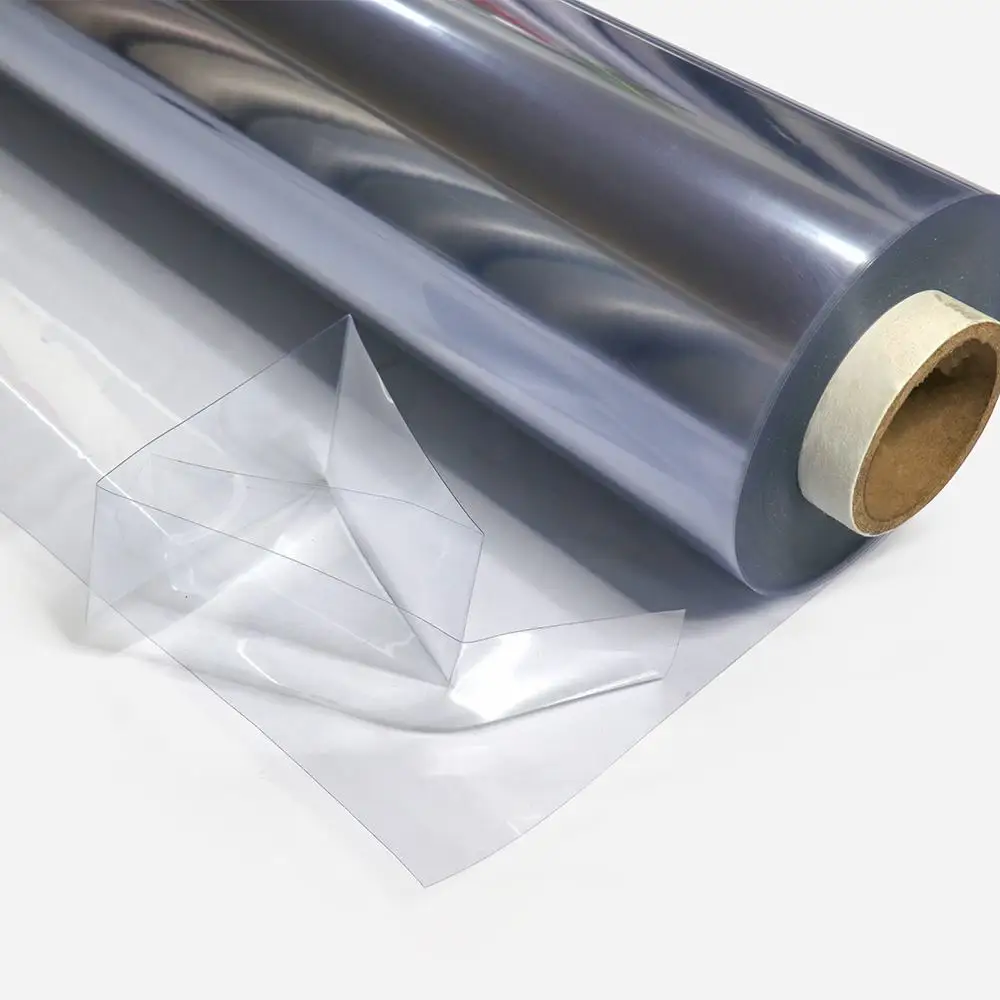 Clear Plastic Rigid Film Roll for making Packing boxes Rigidity Plastic Film Factory Price PVC sheet roll Wholesale Price