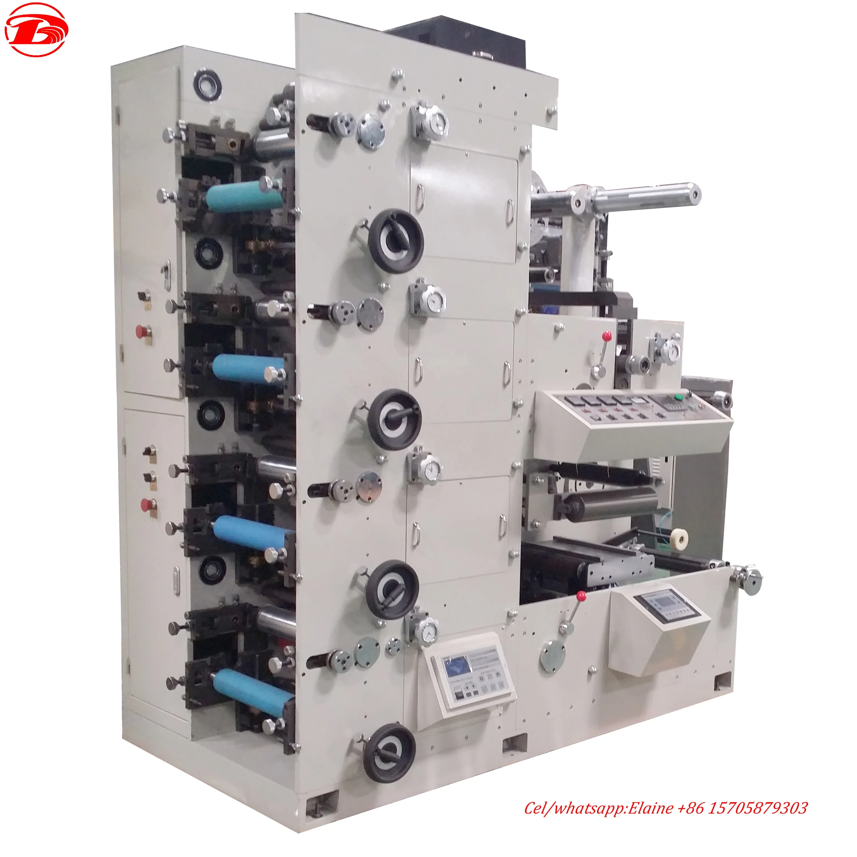 Label Paper 2/4/6/8  color flexographic printing machine paper factory high speed customized