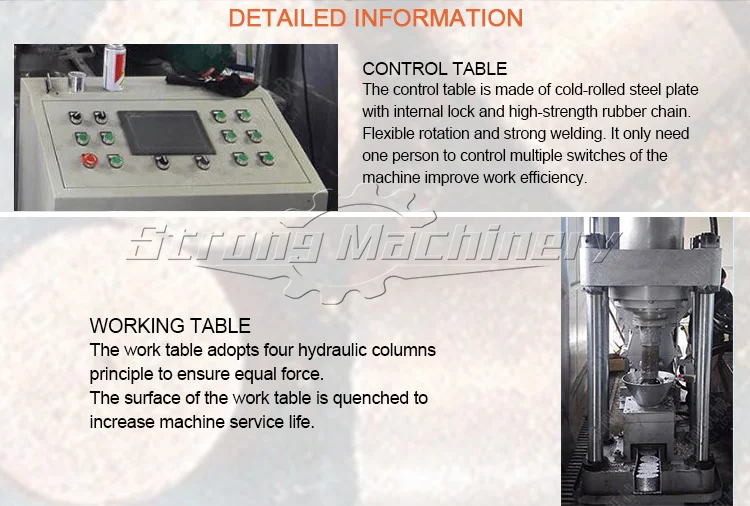 Aluminum Chip Hydraulic Briquetting Vertical Metal Chip Cake Press Machine