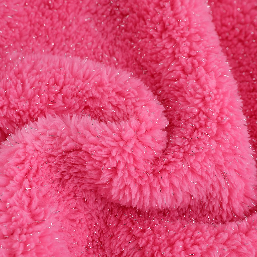 Manufacturer Custom Printed Soft Polyester Knit Double Side Sparkling Sherpa Fleece Fabric For Rug Blanket