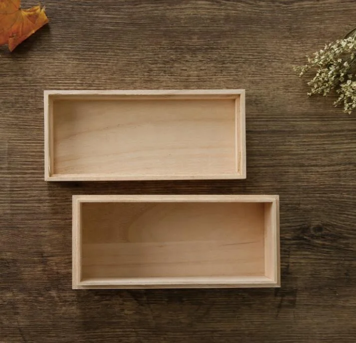 Cheap unfinished wooden storage small box jewelry gift packaging solid wood box