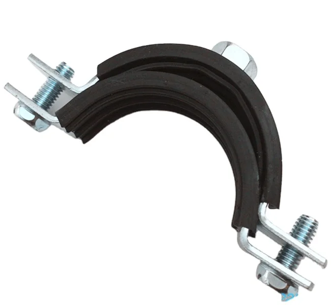 M8+10  pipe clamp with rubber