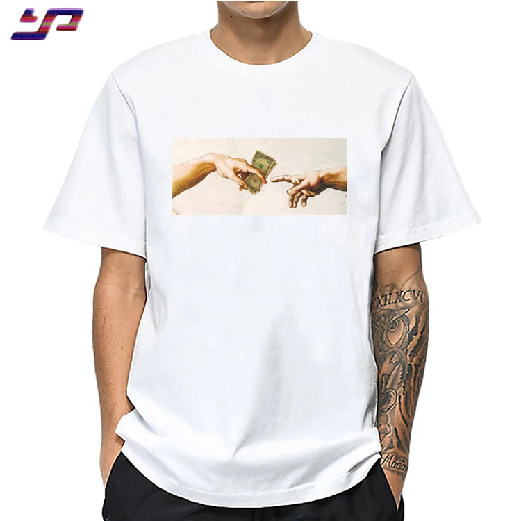 Kornit Printer 100% Cotton tee Custom printing Clear Graphic tshirt , dtg printed T-Shirt White your Logo Mens T shirts