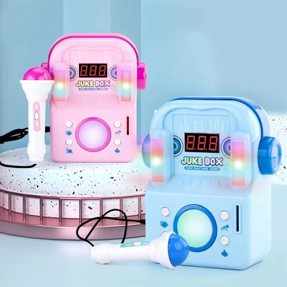 2024 Electronic Microphone Toy Musical Instrument Jukebox Kids Karaoke Singing Machine