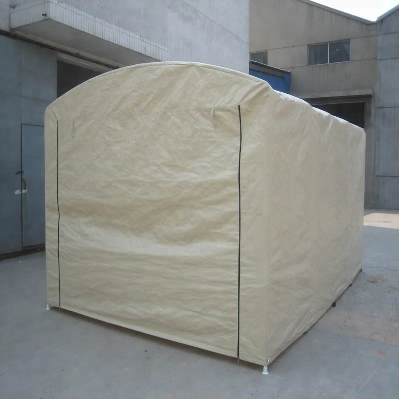 Manual Simple Portable Folding Car Shelter Garage With PE Tarp 8x 8ft