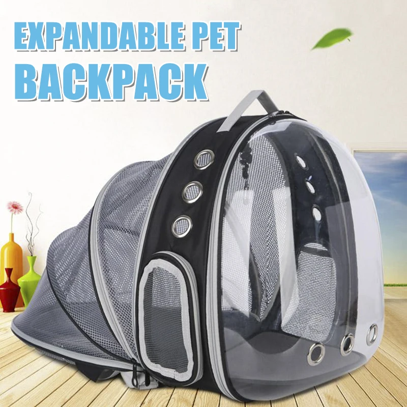 
expandable transparent bubble space capsule pet cat carrying carrier backpack 