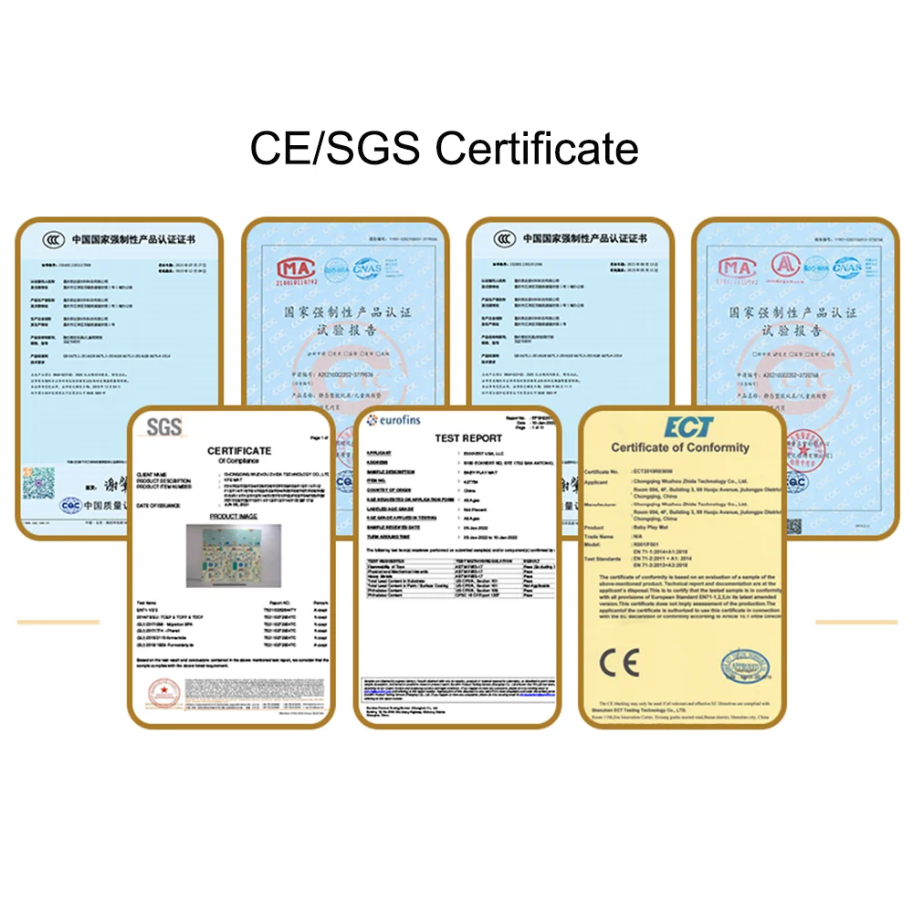 Wholesale Price Activity mat 1cm Thick rubber card game eco friendly baby play mat for children