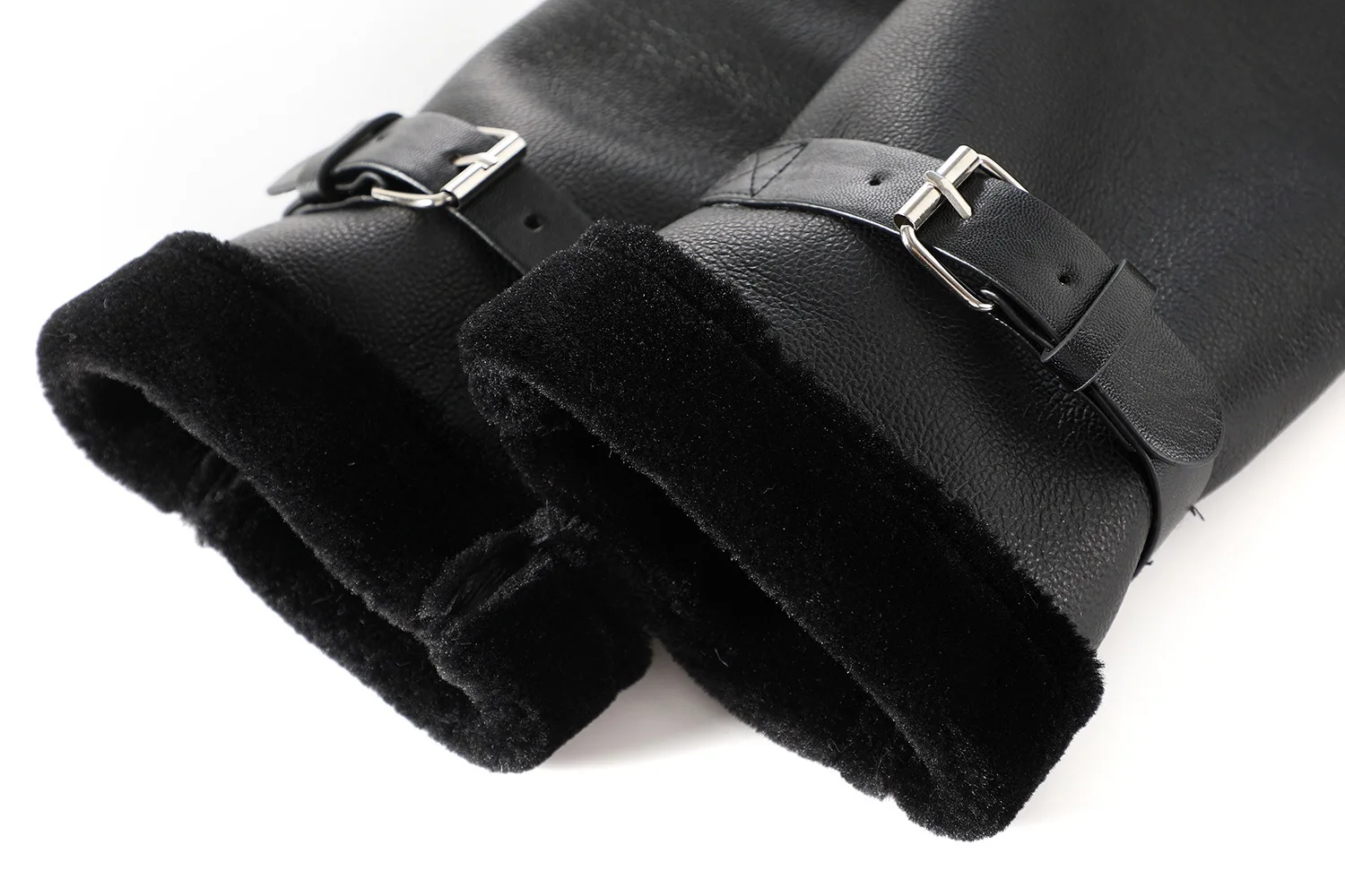 Lamb lapel zipper Fur Winter Coat Real Sheep Fur lining Leather Jacket Shearling Wool Coat Oversize Outwear