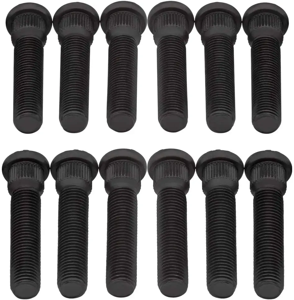 grade 10.9 knurl black wheel stud of alloy wheel