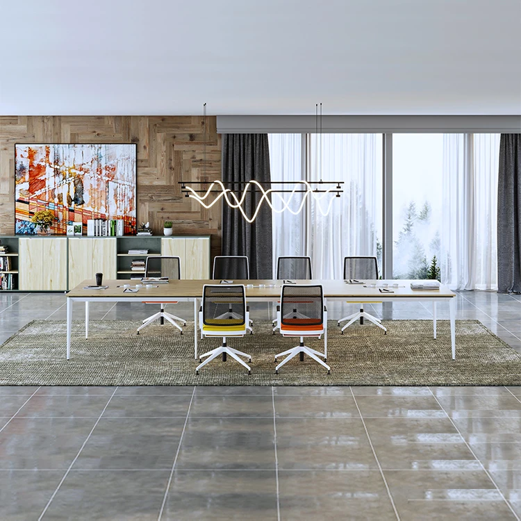 China Supplier High-Quality Modern Wooden 8-12-Seat Conference Desk And Chair Set Conference Table And Conference Table