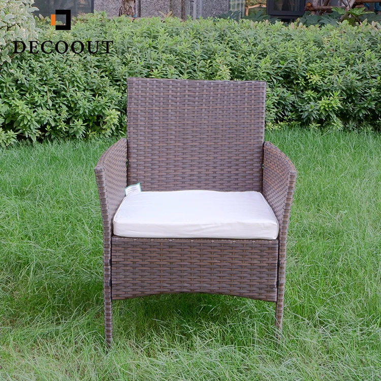 3 Pcs KD Rattan Chair Set Garden Furniture Table And Chairs Garden