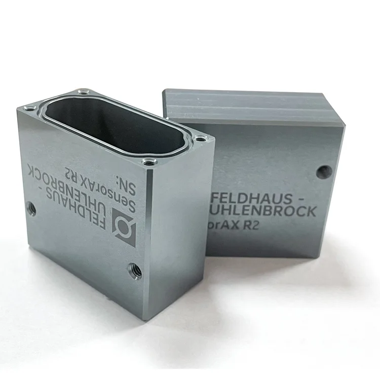 Precision machining grey anodized laser engraved CNC aluminum milling and drilling aluminum sensor box