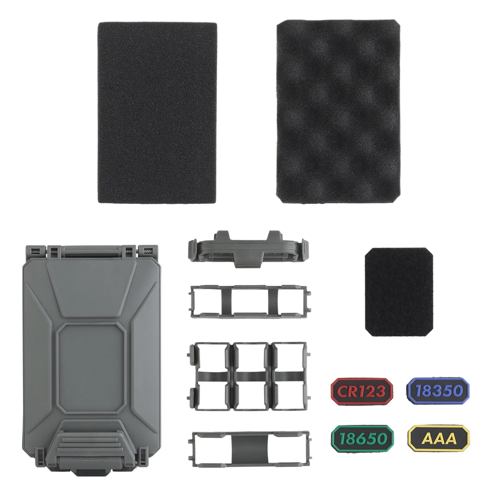 WOSPORT Free Combination Solid color Modular Battery Box MOLLE Mount Waterproof Battery Holder Of Various Batteries