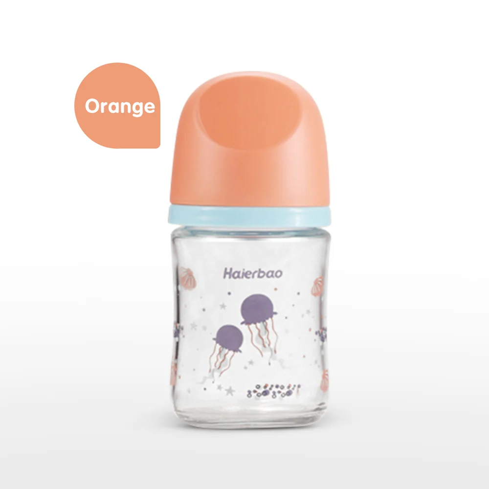 High quality bottles that mimic breastfeeding glass anti colic milk bottle reusable feeding bottle for newborn set