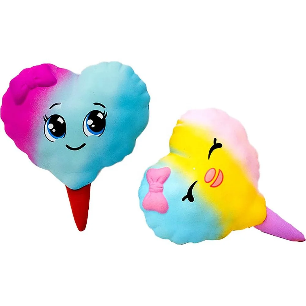 Сердца медленно Восстанавливающий форму леденец ПУ пена зефир конфеты squishies еда мягкие