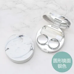 Hot Cute Marble Stripe Contact Lens Case Travel Glasses Lenses Box For Unisex Eyes Care Kit Holder Container Support Gift  0083-