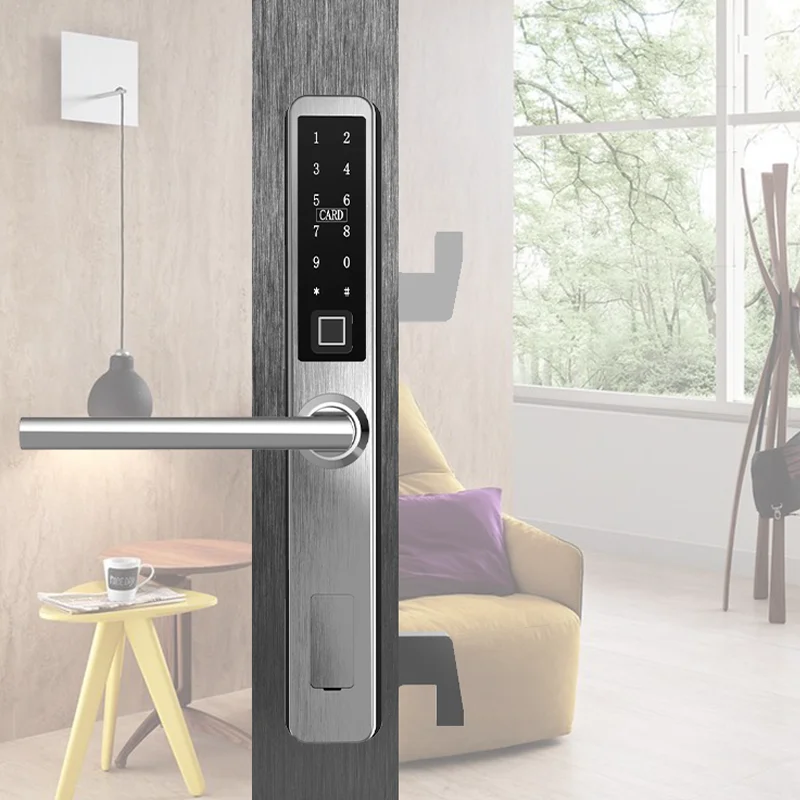 blue tooth app smart  biometric fingerprint door lock door lock password system for folding glass door aluminum