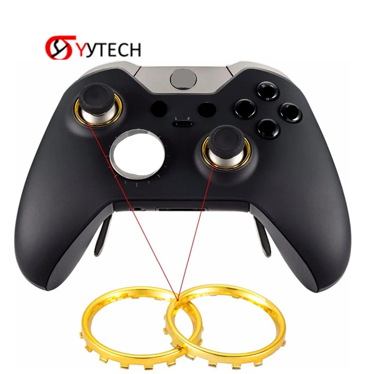 Syytech 2pcs Thumbstick Circle Accent Ring Button for Xbox One Elite Controller Joystick Rings Repair Replacement Parts