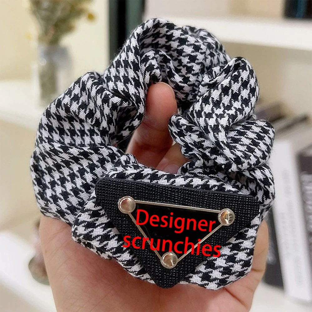 New Arrivals Wholesale Women Double G C Hair Scrunchies Inspired Designer Scrunchies Famous Brand