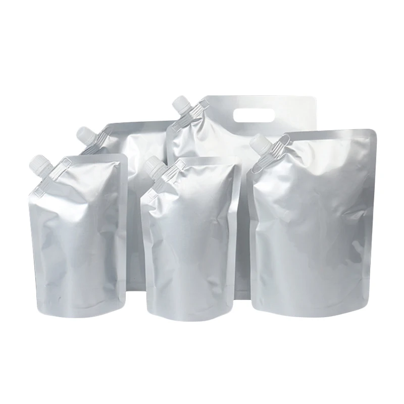 2L foil spout pouch with handle for juice water wine honey energy drinking