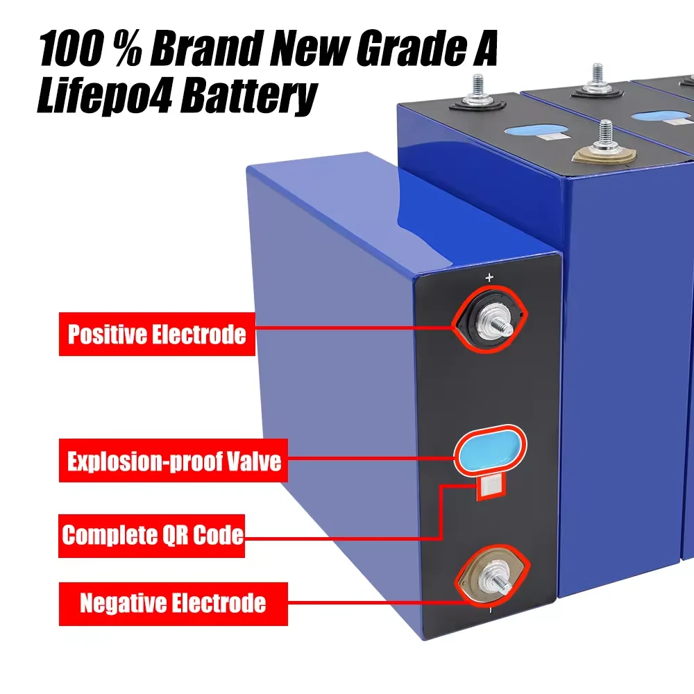 Lifepo4 304Ah Cell 3.2V EV 280Ah 304Ah 314Ah Li-ion Battery DIY 12V 24V 48V Solar Energy Storage System
