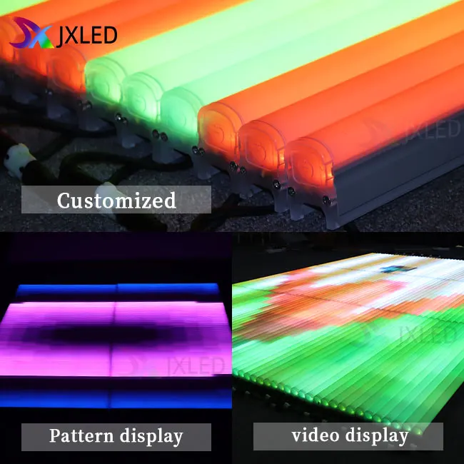 Addressable Led Pixel Tube Light Rgb Linear Advertising Display Building Facade Lighting