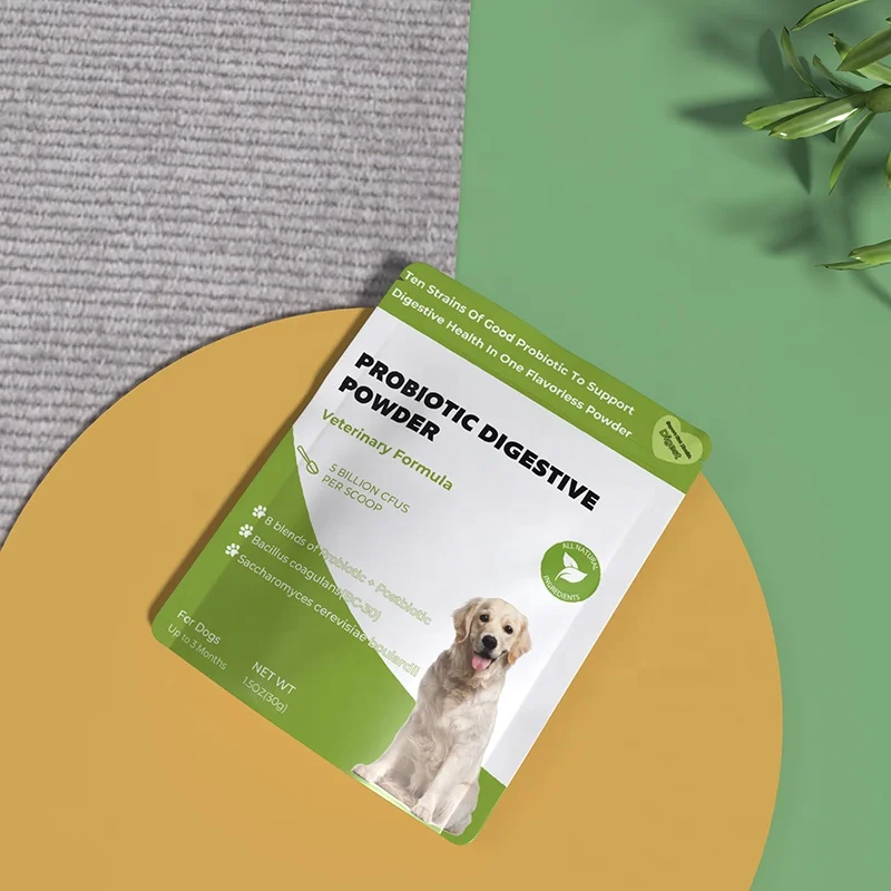 5 Billion CFUS Per Scoop Dog Supplement 8 blends of Probiotic And Postbiotic Probiotic Digestive Powder