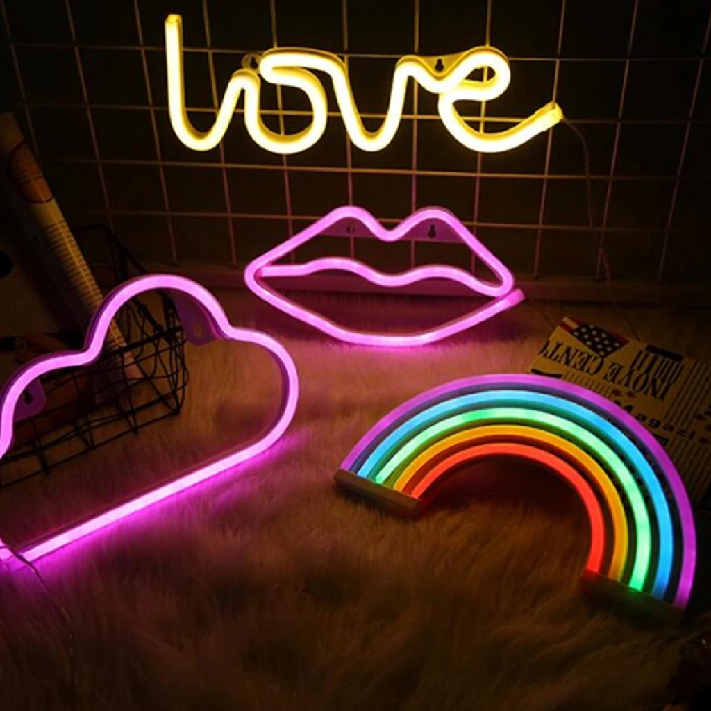 outdoor waterproof open neon sign vintage rainbow beer led neon sign custom for decorations outdoor