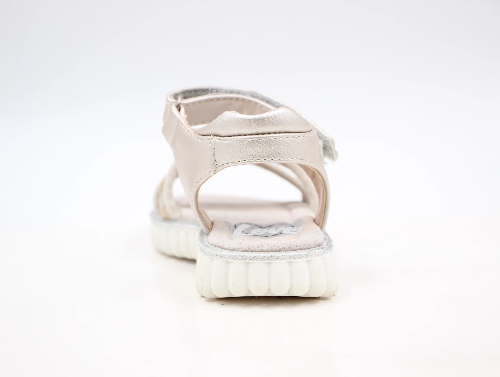  New outsole design pink girl sandal pearl PU shoes pig suede insole for Girl