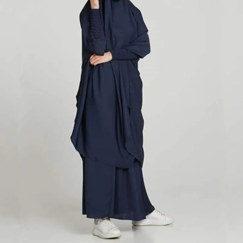 New Style Ethnic Telekung Prayer Thobe Kaftan Dubai Robe Kimono Caftan Muslim Hijab Dress Abayas  Islamic Clothing For Women