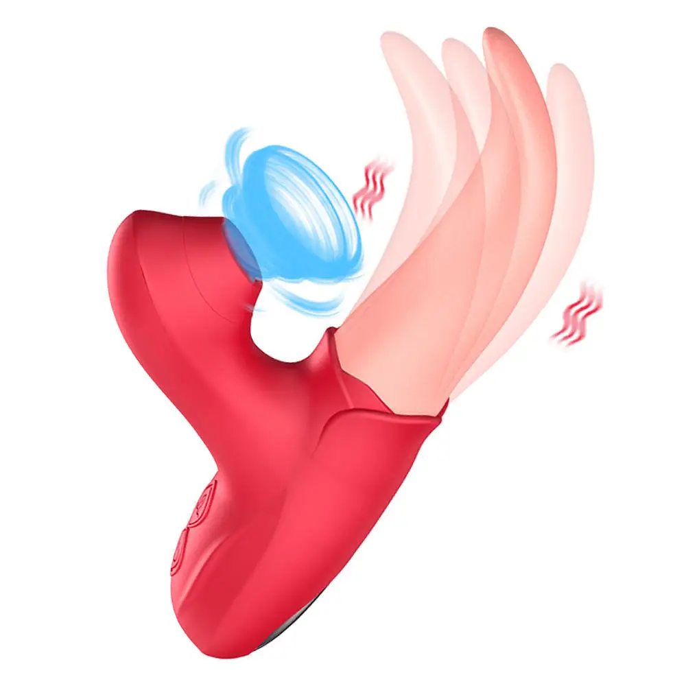 2 In 1 Lick Suck Vibrators For Women Licking Tongue Clitoris Stimulator G Spot Massager Vagina Sucking Female Orgasm Sex Toys