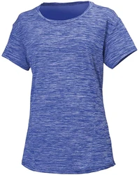 Byval Womens 100% Polyester Quick Dry Breathable Lightweight Short Sleeves Crew Neck Sports Jogger Gym Wearing Girls T Shirts