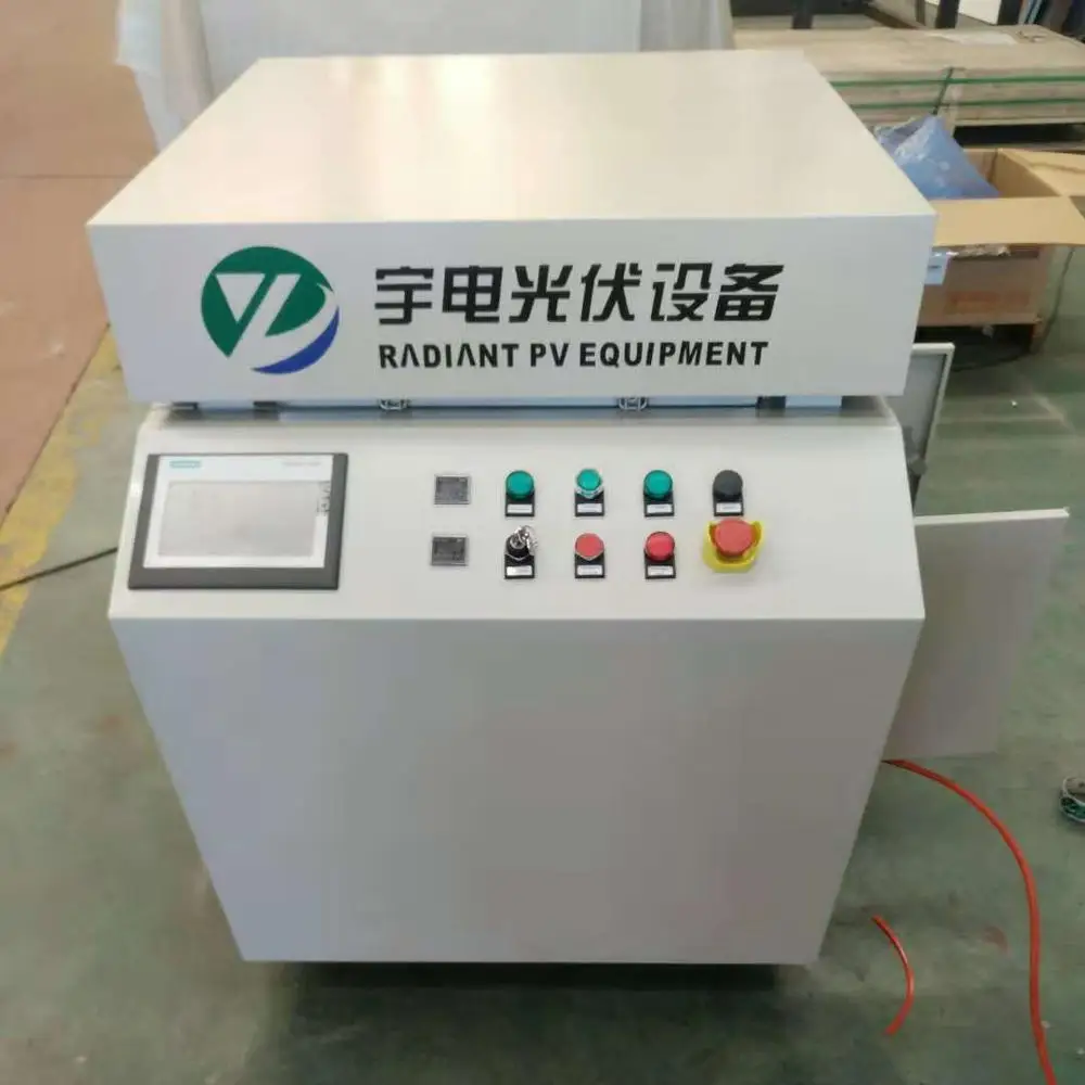 Radiant electrical heating laminator  perovskite solar module laminator