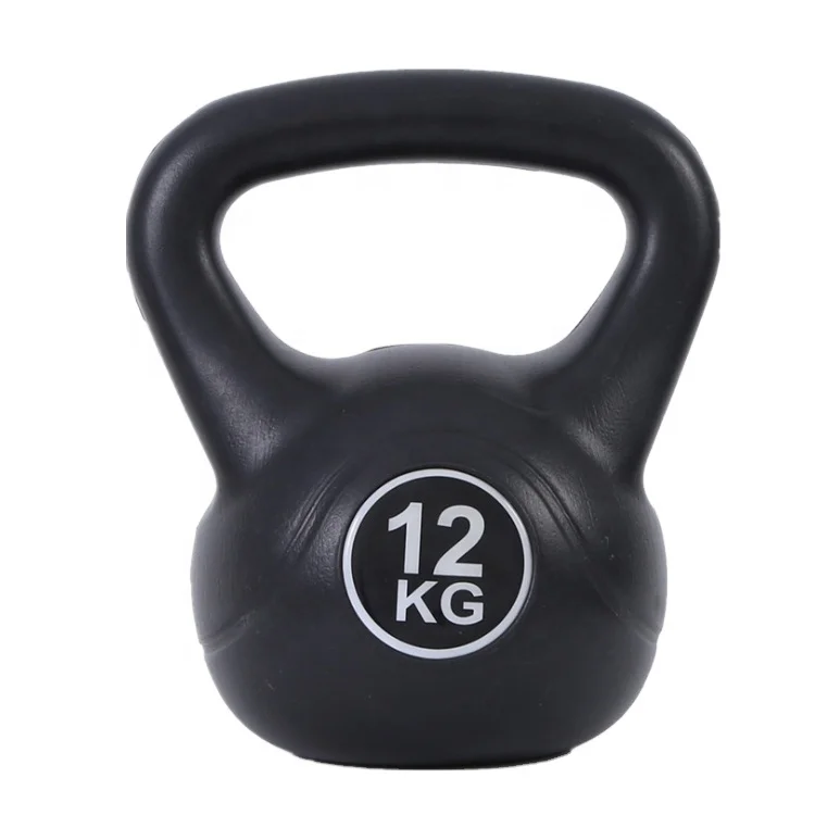 Hot selling factory wholesale low price cheap environmentally friendly kettlebell soft PE cement gym dumbbell free weight