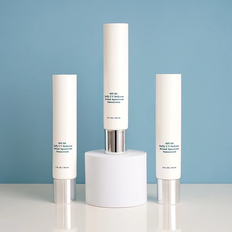 D30mm White Five-layer HDPE Cosmetic Tube Can Be Added to Biodegradable Green PE Material Lotion Cream Container With Screw Cap