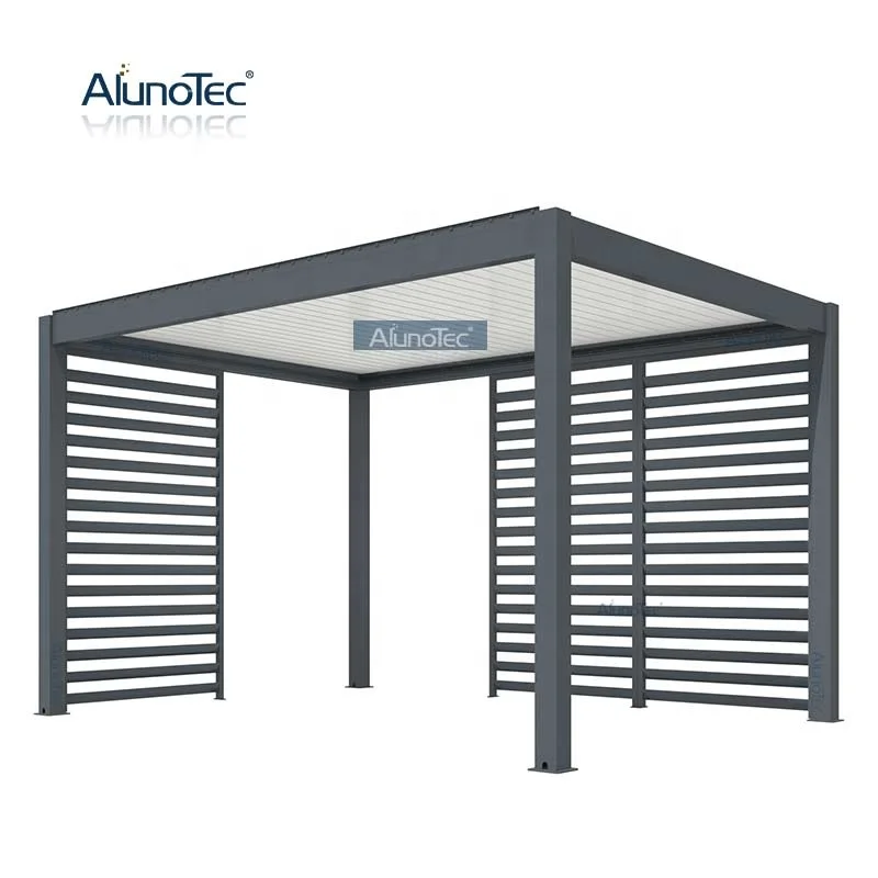 Outdoor Aluminum Gazebo Pergolas Waterproof Aluminium Louvered Roof Arches Arbours Pergola