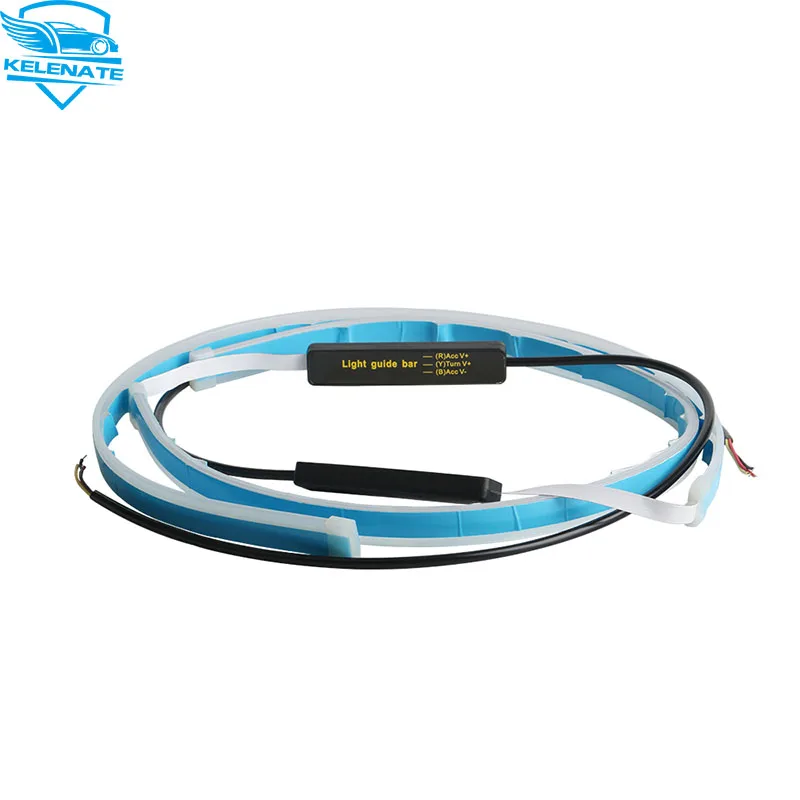 30cm 45cm 60CM car Flexible drl LED strip 12v amber turn light headlights drl led daytime running light