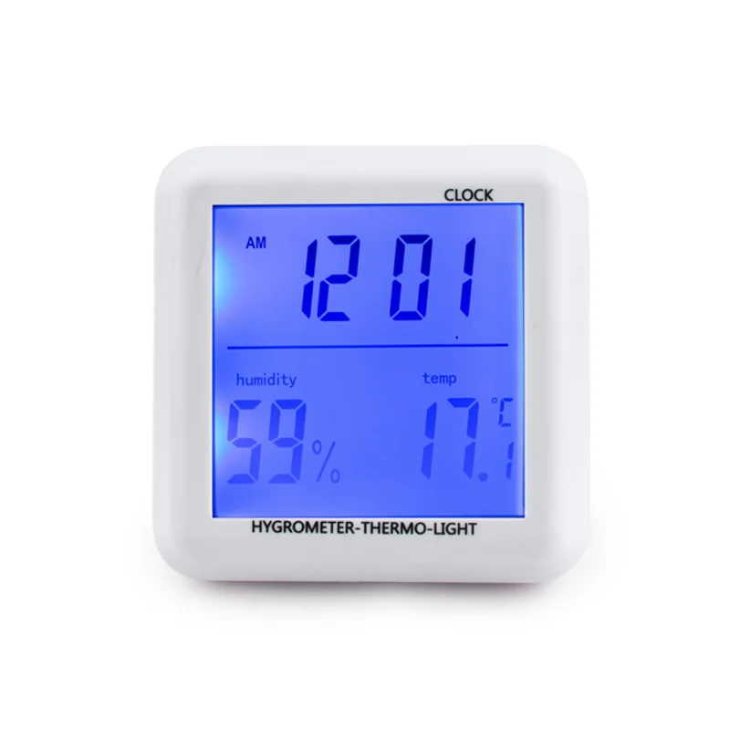 TOP LCD Monitors Desk & Table Clocks Backlight Time Thermometer Digital Indoor Hygrometer Temperature Humidity instruments