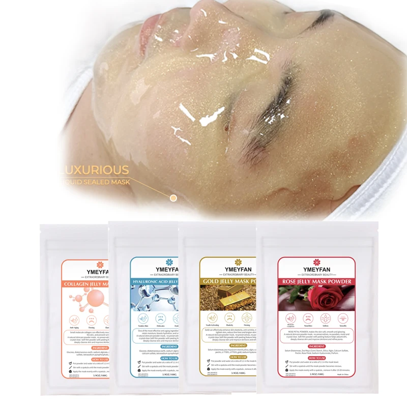 100g hydrojelly маска для лица Уход за волосами натуральный розовый порошок Отбеливающая увлажняющая маска для лица