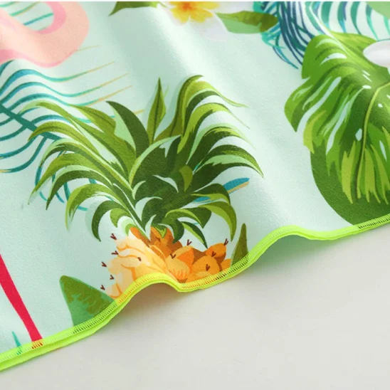 
personalized customized durable microfiber polyester beach towel in bag 