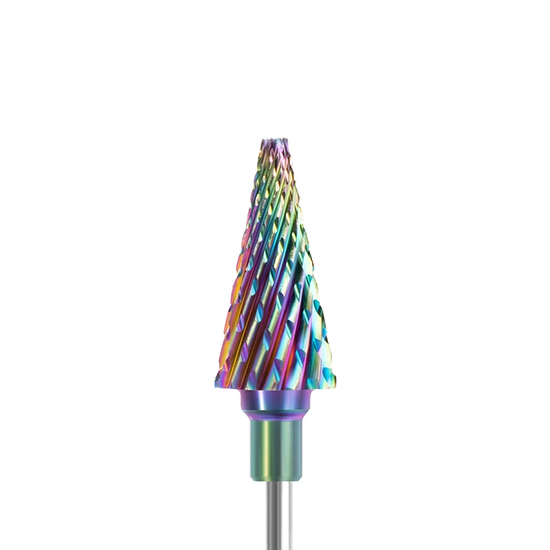 5-in-1 Carbide Tapered Drill Bit Manicure Milling Cutter for Removing Gel Acrylic Nails Nail Tools Accessory