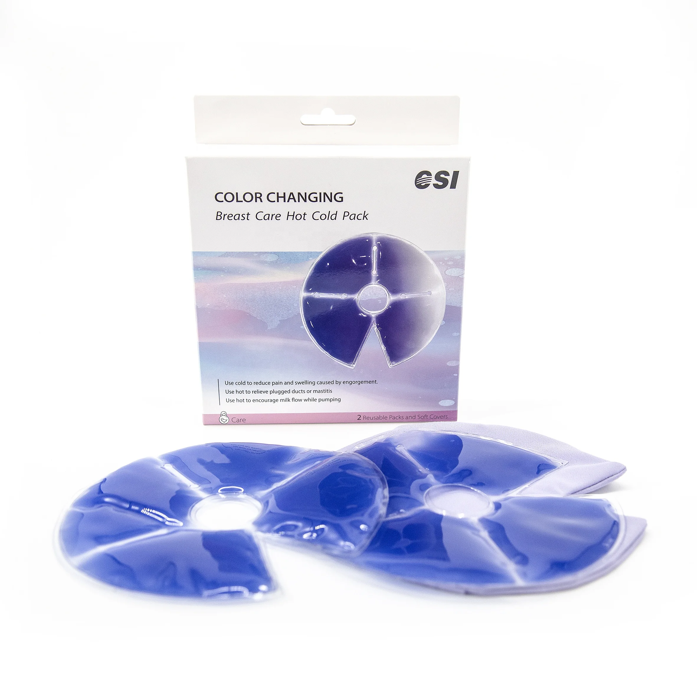 CSI OEM Phased Color Change PCM Hot Cold Nursing Gel Breast Ice Pack