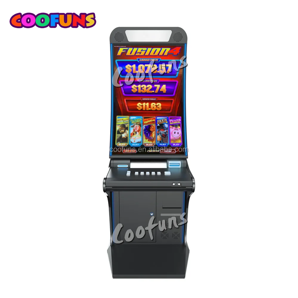 
Coofuns Custom Fusion 4 Curved Monitor Casino Slot Metal Cabinet Machine 