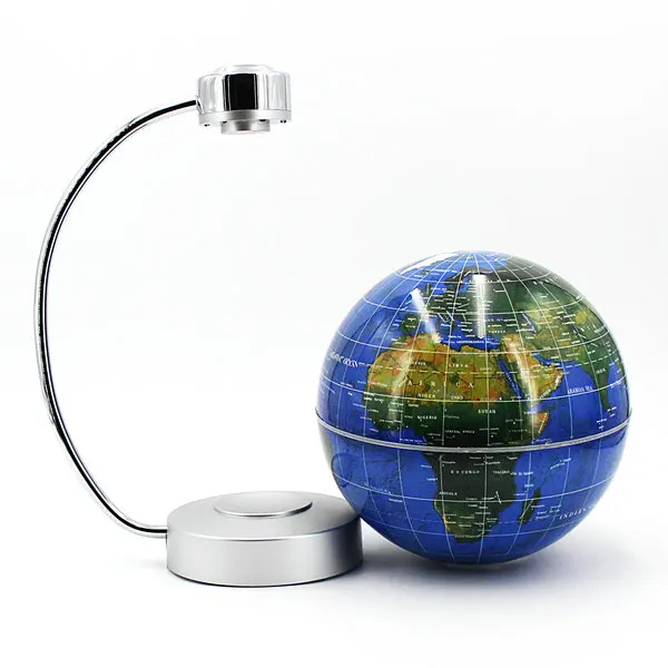 NHSUNRAY Magnetic Levitation Floating Globe 8' Levitation Rotating Ball LED Illuminated World Map Earth for Desktop Office Home