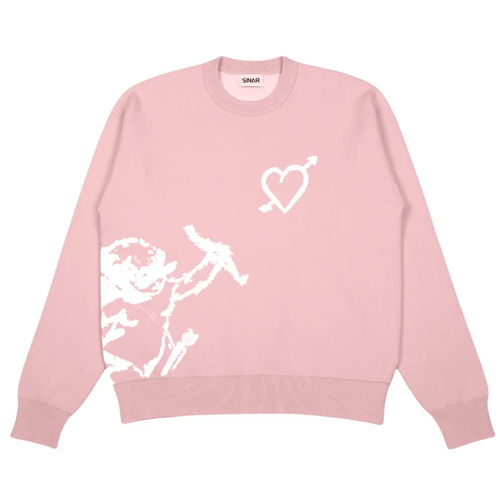 Custom LOGO men sweater Jacquard pattern pullover jumper winter crew neck casual design knitwear custom knitted sweater for men