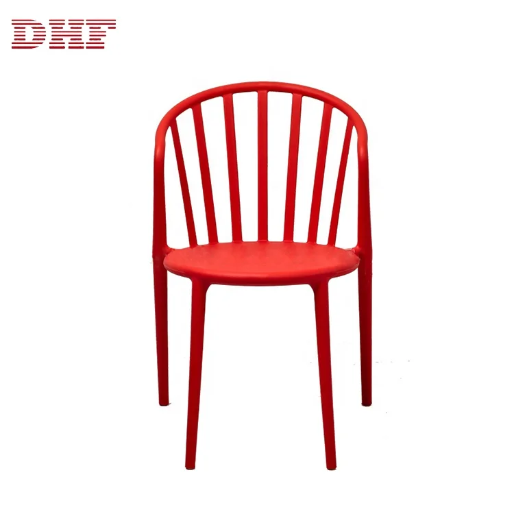 DHF Custom Design Outdoor Chair, Plastic Red Chairs Stackable